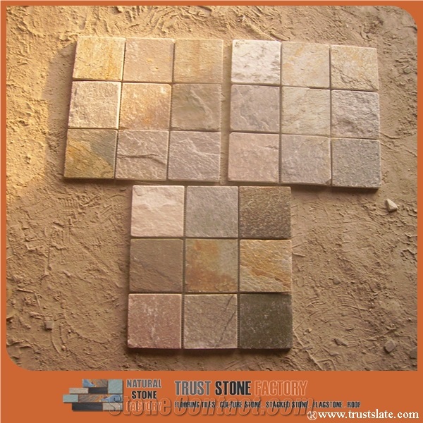 Yellow Mosaic for Swimming Pool, Chinese Multicolor Chipped Mosaic for Swimming Pool, Cheap Price Mosaic for Floor/Wall