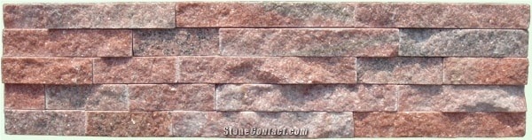 China Red Quartzite Culture Stone, Quartzite Wall Cladding, Quartzite Wall Decoration, Ledge Stone