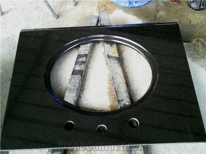Black Granite Vanity Top, Black Granite Bathroom Countertops