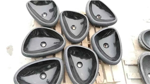 Funiu Black Granite,China Black River Stone,Polished Wash Sinks,Bathroom Basin,Bath Vessel Sink