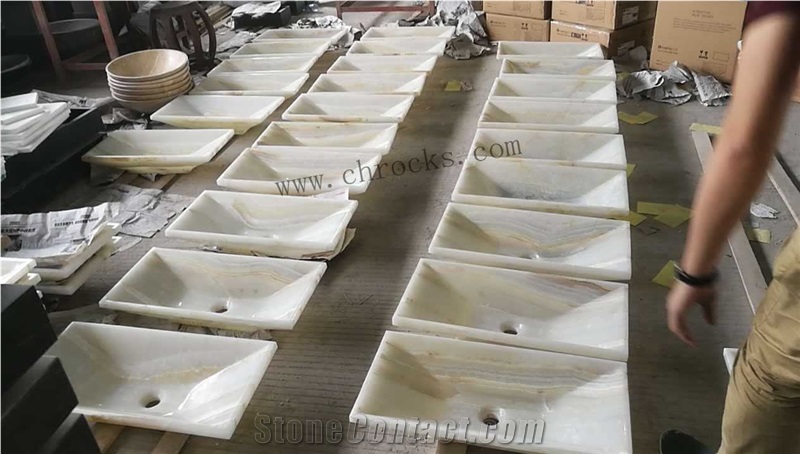 Iran White Jade Onyx Vessel Sinks,White Onyx Bath Washing Basin,White Onyx Bathroom Square Sink,Onyx Rectangle Sinks