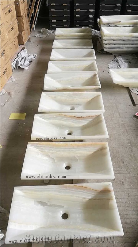Iran White Jade Onyx Vessel Sinks,White Onyx Bath Washing Basin,White Onyx Bathroom Square Sink,Onyx Rectangle Sinks