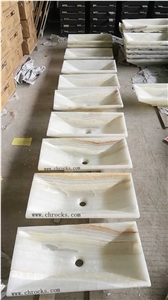 Iran White Jade Onyx Vessel Sinks,White Onyx Bath Washing Basin,White Onyx Bathroom Square Sink,Onyx Rectangle Sinks