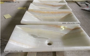 Iran White Jade Onyx Vessel Sinks,White Onyx Bath Washing Basin,White Onyx Bathroom Square Sink,Onyx Rectangle Sinks