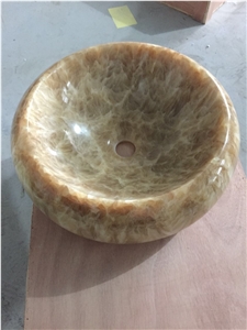 Yellow Onyx Basin, Honey Onyx Sinks Wash Bowls