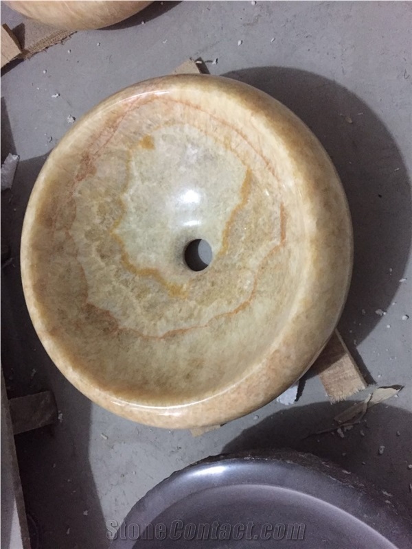 Yellow Onyx Basin, Honey Onyx Sinks Wash Bowls