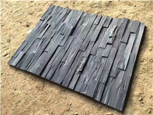 Black Quartzite Cultured Stone for Wall Cladding Black Quartzite Cultured Stone for Wall Cladding
