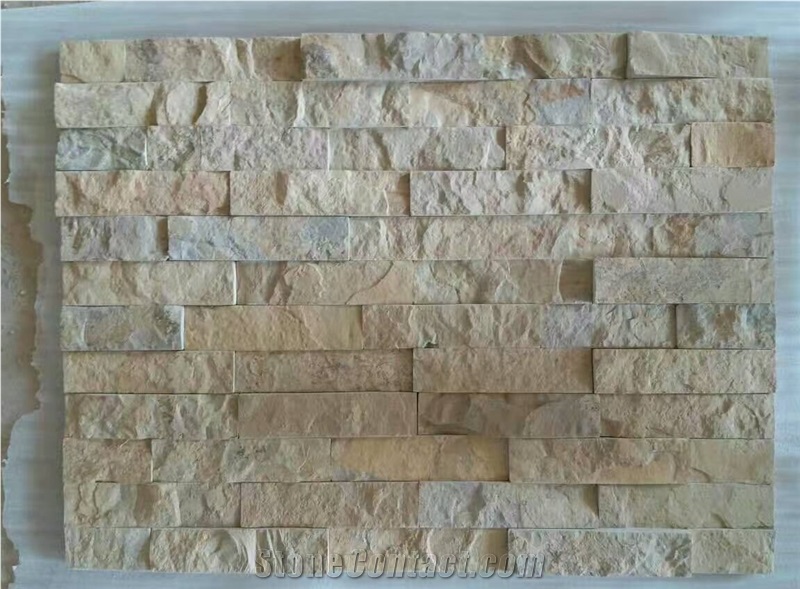Yellow Slate Cultured Stone, Stacked Stone Veneer