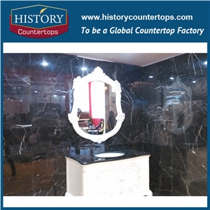 Black Marquina Marble Bath Tops,Black Color Natural Marble,Natural Stone Bathroom Tops,Bathroom Countertops,Black Marble Surface Bathroom Vanity Countertops,Marble Stone Bath Tops