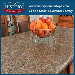 China G611 Almond Mauve Granite Purple Peach Wholesale Kitchen Countertop,Bench Tops,Worktops Islands Tops for Custom Hospitality & Multi-Family Projects