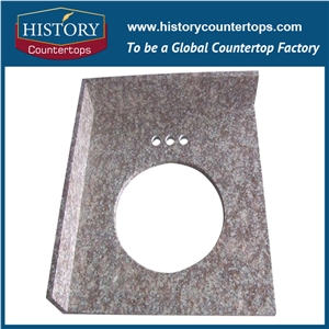 China Supplier Wholesale Peach Red Gutian Taohua Hong Granite Stone Bath Tops, Bathroom Countertops,Polished Vanity Top,Custom for Hospitality & Multi-Family Projects