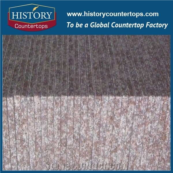 China Supplier Wholesale Peach Red Gutian Taohua Hong Granite Stone Bath Tops, Bathroom Countertops,Polished Vanity Top,Custom for Hospitality & Multi-Family Projects