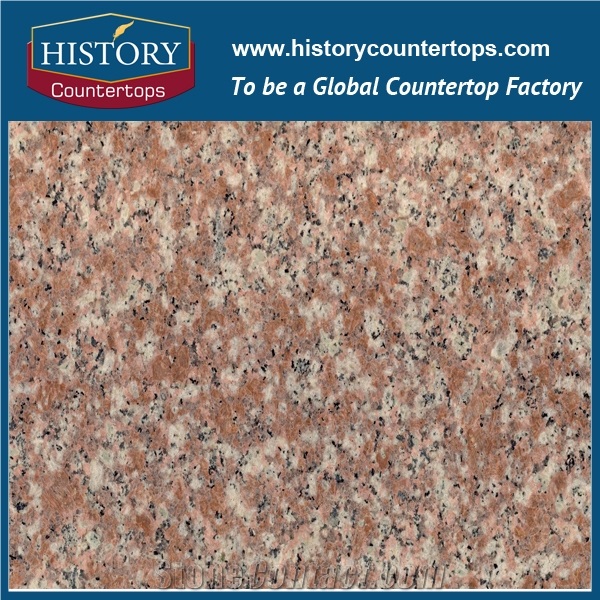 China Supplier Wholesale Peach Red Gutian Taohua Hong Granite Stone Bath Tops, Bathroom Countertops,Polished Vanity Top,Custom for Hospitality & Multi-Family Projects