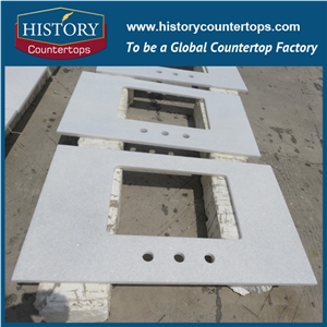 Low Price&Best Quality Decoration Material, Durable Natural Stone, White Marble for Bathroom Countertops, Vanity Tops