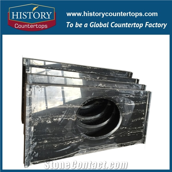 Popular Color and High Polished Natural Stone, Solid Surface Building Material for Bathroom Countertop and Custom Vanity Tops