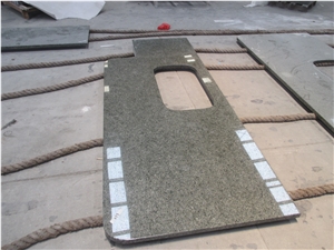 Amber Green Kitchen Countertops / China Green Granite , Polished,Kitchen Desk Tops,Kitchen Island Tops,Kitchen Countertops,Kitchen Bar Top,Kitchen Worktops