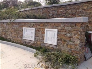 Cultural Cement Stone Yellow Wall Cladding