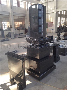 New Style Black Granite Tombstone,Granite Tombstone Monument Headstone,Granite Tombstone