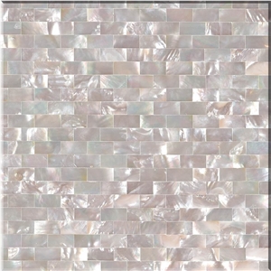 White Mother Of Pearl Seashell Mosaic