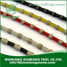 Dia:11mm Sintered Wire Rope for Granite Squaring-Top Quality Granite Squaring Wire Line-Wanlong Best Quality Granite Wire Line