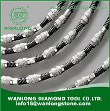Dia:11mm Vacuum Brazed Wire for Marble Quarry Cutting-Wanlong Top Quality Vacuum Brazed Marble Wire-Fast Cutting Brazed Wire Rope for Marble and Limestone Cutting