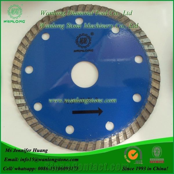 Wanlong Diamond Dry Saw Blades for Marble and Granite, Diamond Dry Cutting Blades for Marble and Granite, Marble and Granite Turbo Diamond Saw Blades