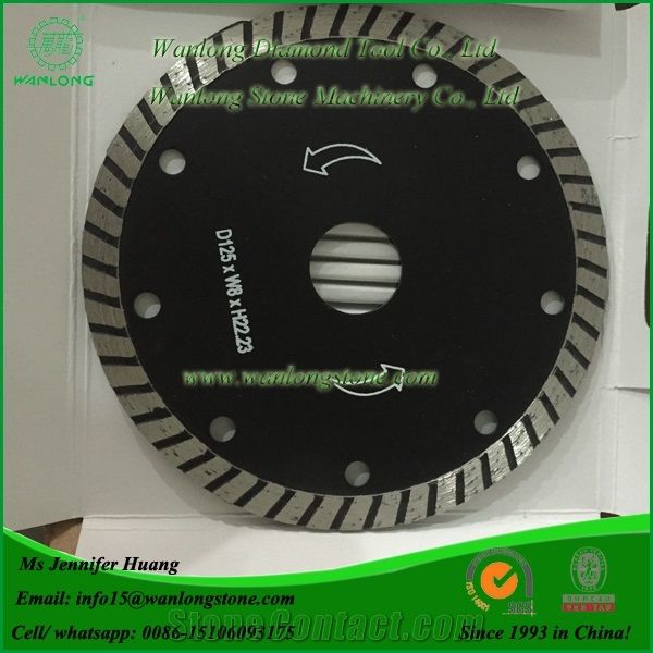 Wanlong Diamond Dry Saw Blades for Marble and Granite, Diamond Dry Cutting Blades for Marble and Granite, Marble and Granite Turbo Diamond Saw Blades