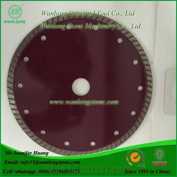 Wanlong Diamond Dry Saw Blades for Marble and Granite, Diamond Dry Cutting Blades for Marble and Granite, Marble and Granite Turbo Diamond Saw Blades