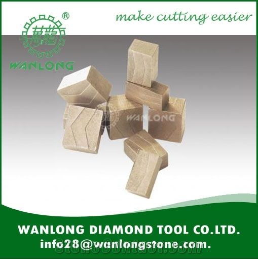 Wanlong Diamond Segment for Granite ,Marble Cutting -High Effeciency Diamond Segment for Stone Cutting -Diamond Tools and Diamond Saw Blade for Slab Cutting