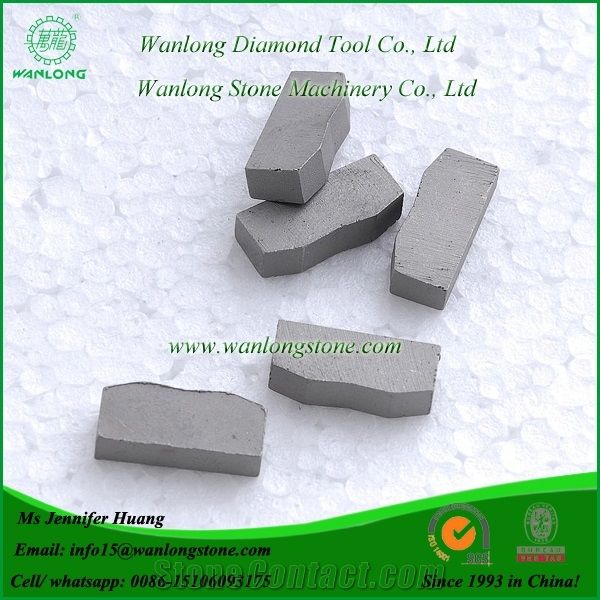 Wanlong Marble Diamond Segment, Stone Cutting Segment for Marble, Marble Diamond Cutting Segment, Block Cutting Segment for Marble, Diamond Blade Segments, Diamond Saw Segments, Stone Cutting Tip