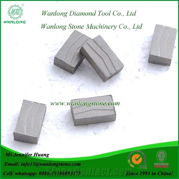 Wanlong Marble Diamond Segment, Stone Cutting Segment for Marble, Marble Diamond Cutting Segment, Block Cutting Segment for Marble, Diamond Blade Segments, Diamond Saw Segments, Stone Cutting Tip