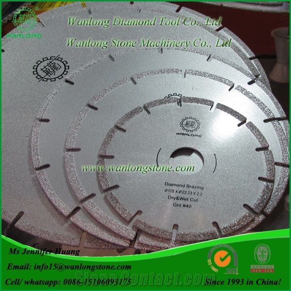 Wanlong Sharp Type Vacuum Brazed Diamond Saw Blade for Marble Cutting, Marble Stone Diamond Cutting Blades, Diamond Cutting Tools for Marble, China Marble Cutting Disc