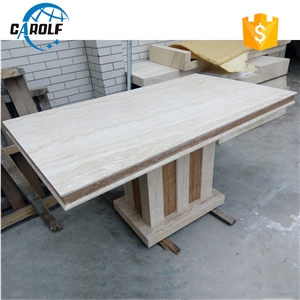 2017 Newest Design White Marble 6 Seaters Dinner Tables