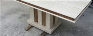 2017 White Travertine Dinner Tables
