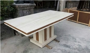 2017 White Travertine Dinner Tables
