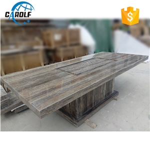 Big Size 12 Seaters Gray Travertine Dining Table Big Size 12 Seaters Gray Travertine Dining Table