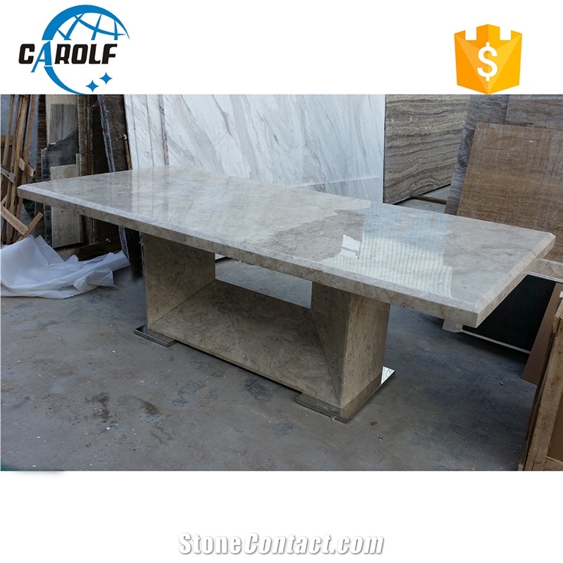 Latest Dining Iran Grey Travertine Table Designs,Interior Furniture