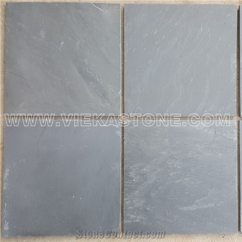 China Black Slate Tile Slab Nature Split Face Indoor and Outdoor Landscaping Building Paving Stone Pattern for Wall Cladding Covering and Floor Paver
