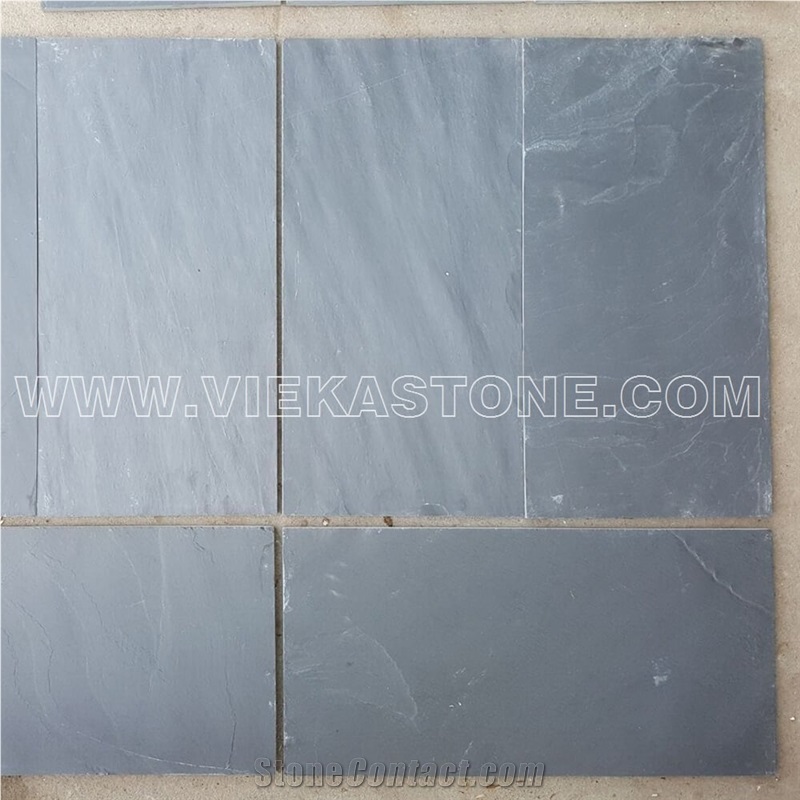 China Black Slate Tile Slab Nature Split Face Indoor and Outdoor Landscaping Building Paving Stone Pattern for Wall Cladding Covering and Floor Paver
