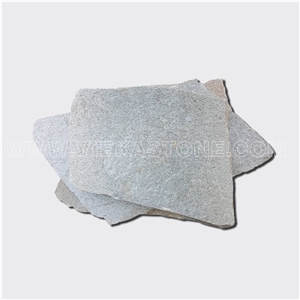 China Irregular Random Flagstone Green Grey P013 Slate Pavers Split Nature Face Tile Landscaping Natural Stone for Indoor & Outdoor Patios Walkways Garden Courtyard Pool Decks Surrounding Project