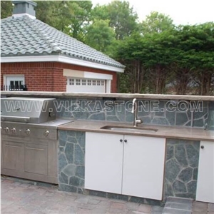 China Irregular Random Flagstone Green Grey P013 Slate Pavers Split Nature Face Tile Landscaping Natural Stone for Indoor & Outdoor Patios Walkways Garden Courtyard Pool Decks Surrounding Project