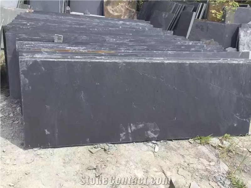 Best China Jiangxi Black Slate Big Slab & Tile with Polish Hone Brush Antique Sawn Cut Natural Cleft Split Surface for Flooring Covering Wall Cladding Inner & Exter Decor