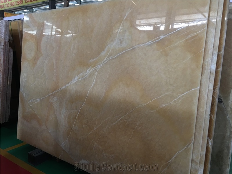 Best Quality Luxury China Honey Onyx Yellow Beige Onyx Slab & Tile with Polish Hone Antique Surface for Flooring Covering Wall Cladding