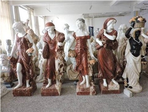 China Jade Pure White Colored Marble Western Style Hand Carved Elegant Beautiful Women Statue Human Angel Figure Handcraft Sculpture Carving Stone for Indoor Decoration & Outdoor Landscaping Garden