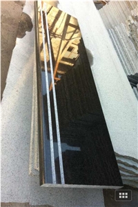 China Natural Stone Hebei Diamond Black/Black Diamond Granite Stairs/Steps/Risers, Polished/Honed/Flamed/Sandblasted Surface, Indoor and Outdoor Stairs Paving, Building Stone