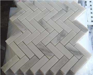 China Oriental Eastern White Marble Mosaic Tile with Polished/Tumbled/Split Surface Hexagon Shape for Indoor/Outdoor Floor Paving Wall Cladding Bathroom Washing Room Swimming Pool