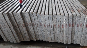 China Original Natural Stone G563 Guangxi Haitang Light Red Granite Stairs/Steps/Risers, Polished/Honed/Flamed/Sandblasted Surface, Indoor and Outdoor Stairs Paving, Building Stone Project Decoration