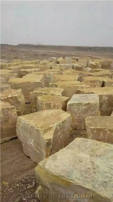 China Yellow Limestone Mushroomed Stone Tiles Slabs for Wall Cladding Cornerstone for Interior & Exterior Decoration