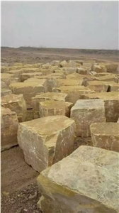 China Yellow Limestone Mushroomed Stone Tiles Slabs for Wall Cladding Cornerstone for Interior & Exterior Decoration