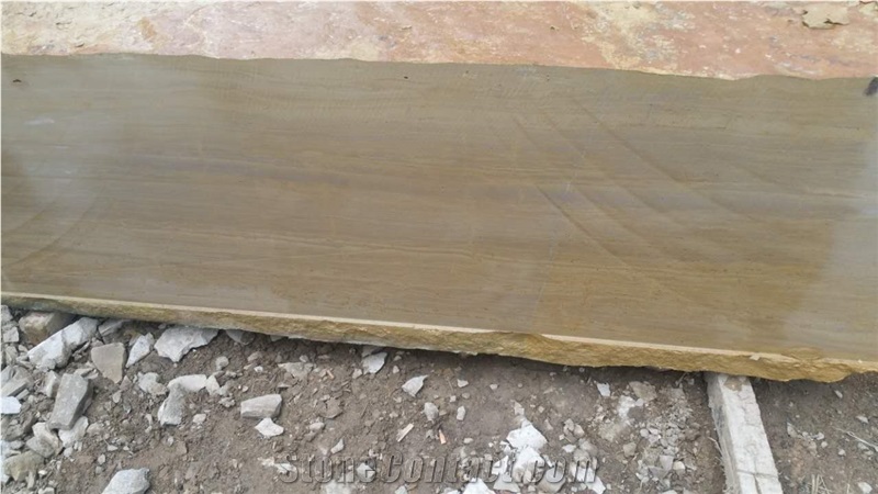 China Yellow Limestone Tiles Random Slabs with Polish Hone Antique Mushroom Surface for Flooring Covering Wall Cladding Interior & Exterior Decoration